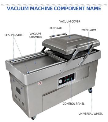 Semi-automático Double Groove Vacuum Sealer para Durian Fruit Dried e Sweet Corn Cobs