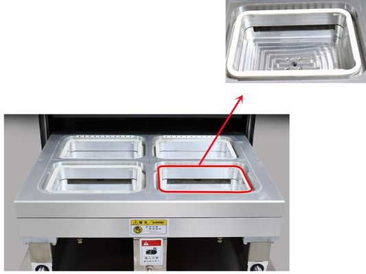 815mmx990mmx1670mm Automóvel Industrial Gás Lava-louças Carne Alimentos Mapa de pele bandeja Sealer de vácuo