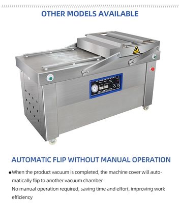 Máquina de embalagem a vácuo de quarto duplo para Hamburgo Burrito Roti Prata Cashew Pistache