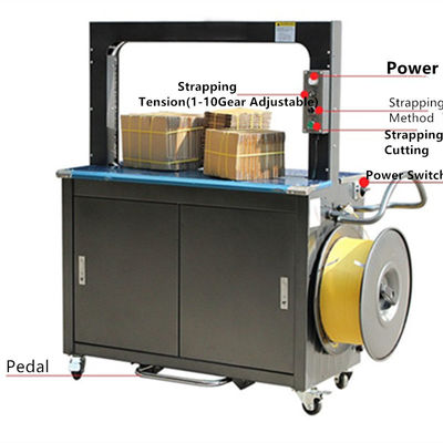 1300*700*1600cm Máquina automática de amarração de tiras de rolos de PP para embalagem de caixas de cartão