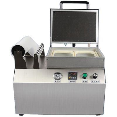 Máquina de termoformagem a vácuo de frutos do mar a motor elétrico com material de embalagem de plástico