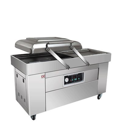 Máquina automática comercial de vedação a vácuo de vegetais congelados com câmaras duplas