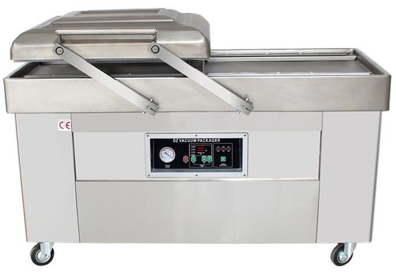 Máquina automática comercial de vedação a vácuo de vegetais congelados com câmaras duplas