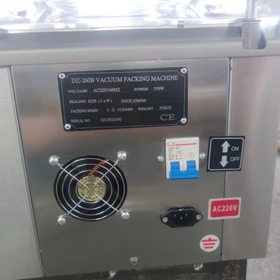 Embalagem de plástico Sealer de vácuo de câmara única para queijo Peixe seco Kimchi Chá Café