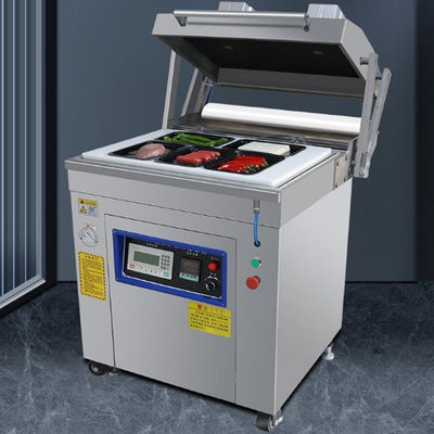 Máquina automática de embalagem a vácuo de pele de carne para vedação de bandeja de alimentos 830*750*91050mm