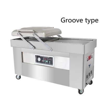 Embalagem de plástico de bife 40m3/h Velocidade da bomba Embalagem de vácuo de câmara dupla vertical