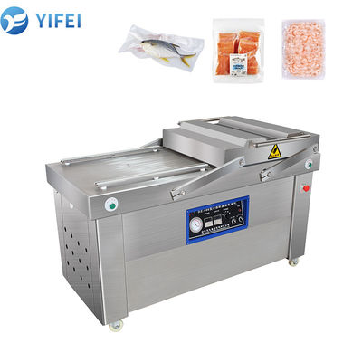 Máquina de embalagem a vácuo de câmara dupla para carne de salsicha e mozzarella 140*75*94cm