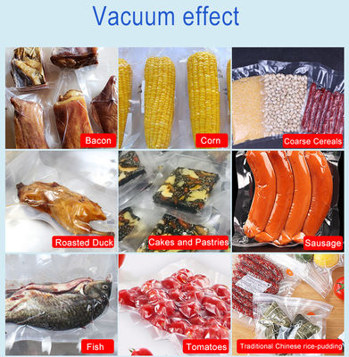 Máquina de embalagem a vácuo de alimentos com câmara plana dupla e fita de vedação de 400 mmx10 mm