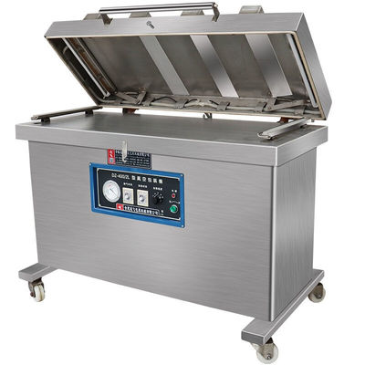 Máquina de embalagem a vácuo de peixes marinhos com comprimento de vedação de 400 mm*2pcs e taxa de bombeamento de 40m3/h