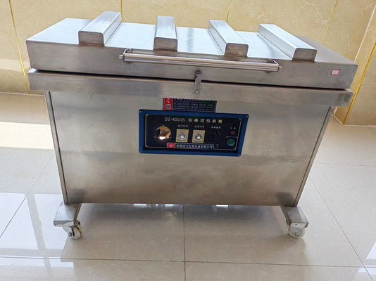 Máquina de embalagem a vácuo de peixes marinhos com comprimento de vedação de 400 mm*2pcs e taxa de bombeamento de 40m3/h