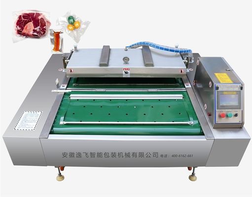380V Sealer de vácuo de correia de transporte para processamento industrial de carne, vegetais e peixes