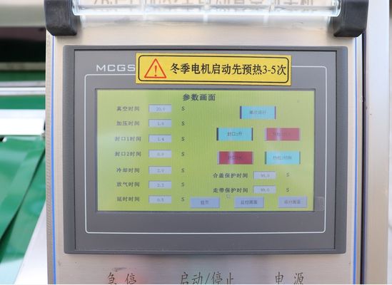 380V Sealer de vácuo de correia de transporte para processamento industrial de carne, vegetais e peixes