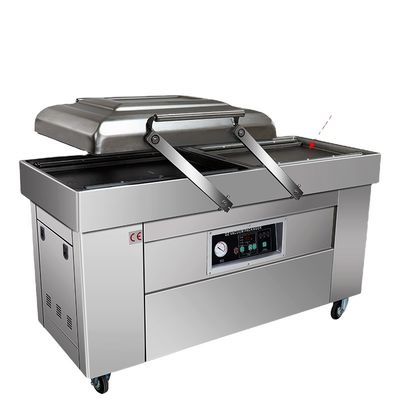 Máquina de embalagem a vácuo de câmara dupla para carne de repolho, peixe, datas 1070*540*970mm Tamanho
