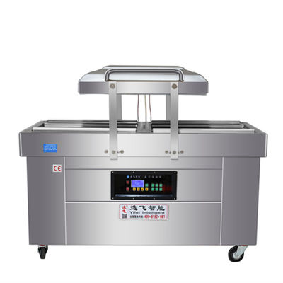 Máquina automática de embalagem a vácuo de câmara dupla para vedação de alimentos