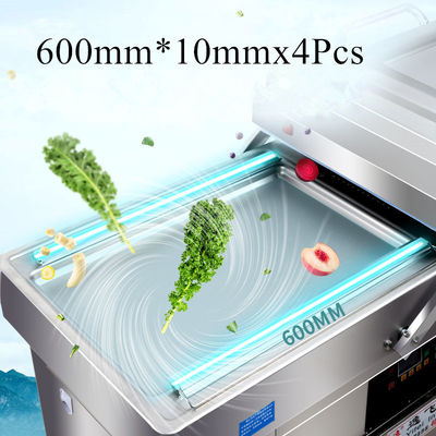 Máquina automática de embalagem a vácuo de câmara dupla para vedação de alimentos