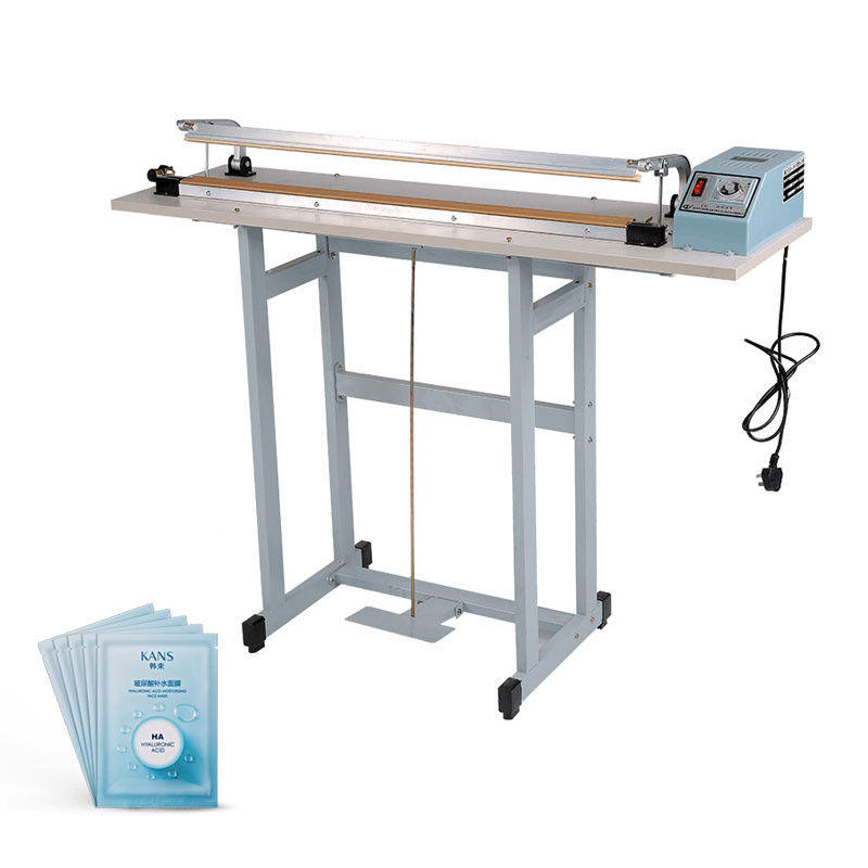 Por meio do tipo Pedal Pedal Sacks Pedal Sealing Machine com cortador e selante de grau alimentar