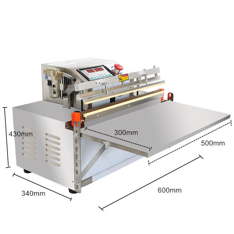 Máquina de vedação a vácuo com bocal externo conveniente DZ-600W para embalagens de alimentos de carne de peixe