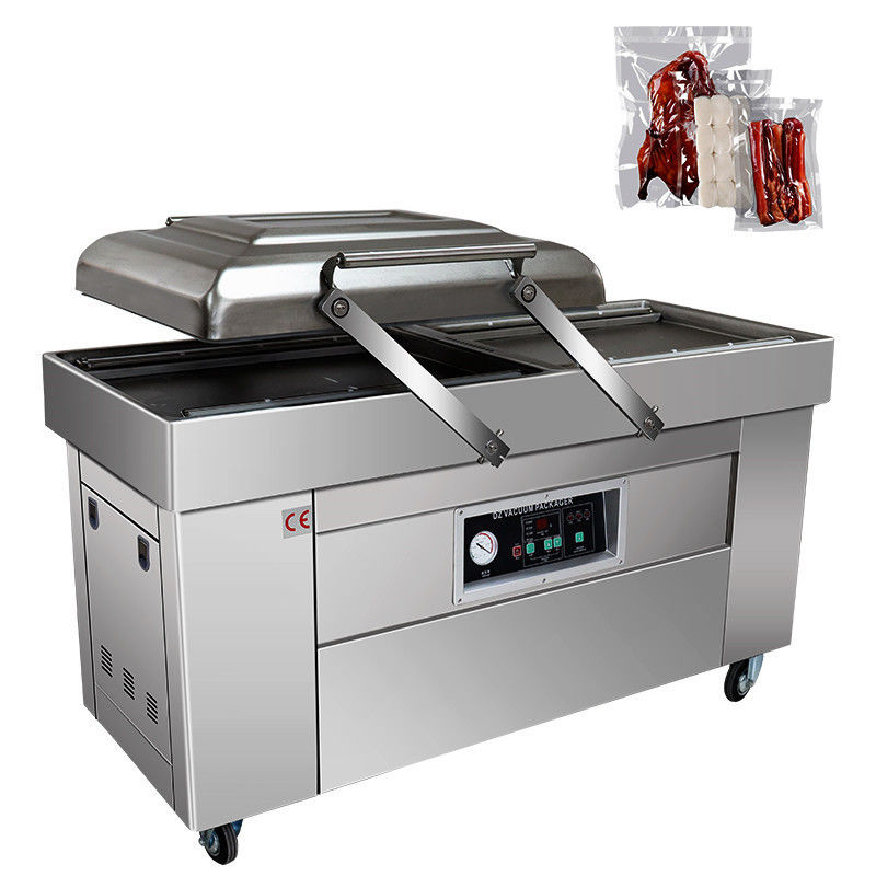 DZ-600 Sealer elétrico de vácuo de câmara dupla para embalagens industriais de sacos de alimentos de 220V