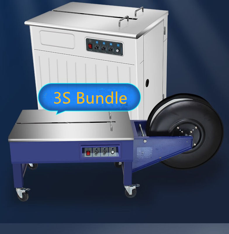 60 KG Vertical Semi Auto PP Belt Box Packing Strapping Machine com 250W de alimentação