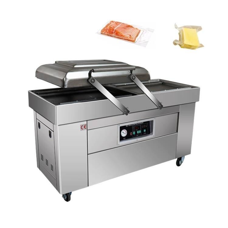 Máquina de vedação a vácuo de salsichas, arroz, peixes e frutas para alimentos
