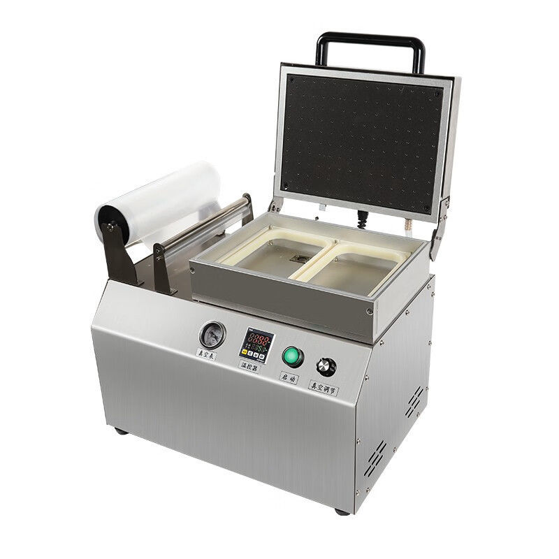 Sealer de pele de vácuo de fast food para carne de mesa com motor elétrico e taxa de bomba de 10m3/h