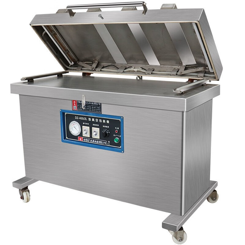 Máquina de embalagem a vácuo de peixes marinhos com comprimento de vedação de 400 mm*2pcs e taxa de bombeamento de 40m3/h