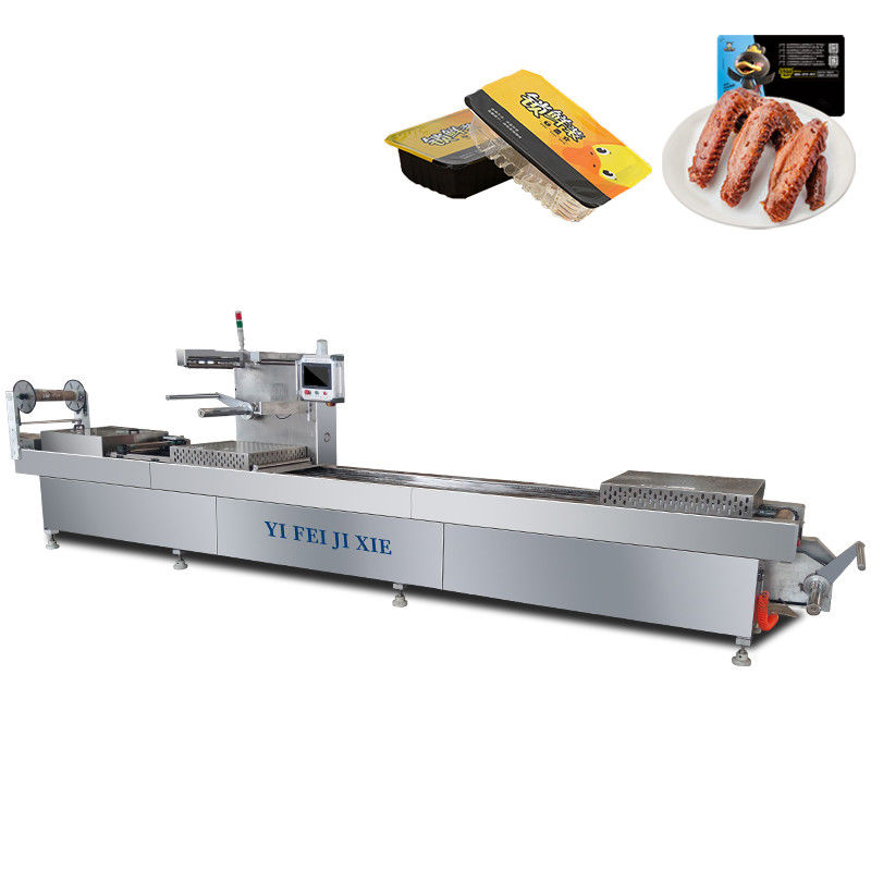 4800*850*2000mm Máquina automática de embalagem a vácuo de termoformagem para produtos de queijo